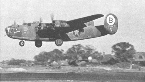 B 24 arrives in England